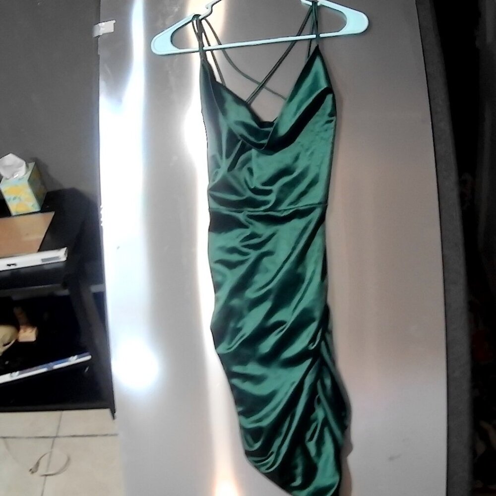 Satin Emerald Formal Dress